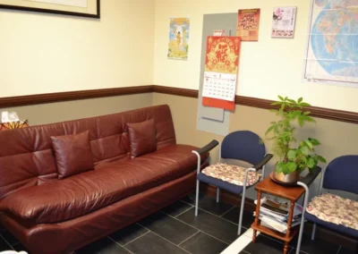 Comfortable waiting area at Clinical Wellness – Massage Therapy clinic in Scarborough