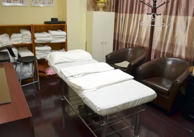 Massage therapy treatment room at Clinical Wellness clinic in Scarborough